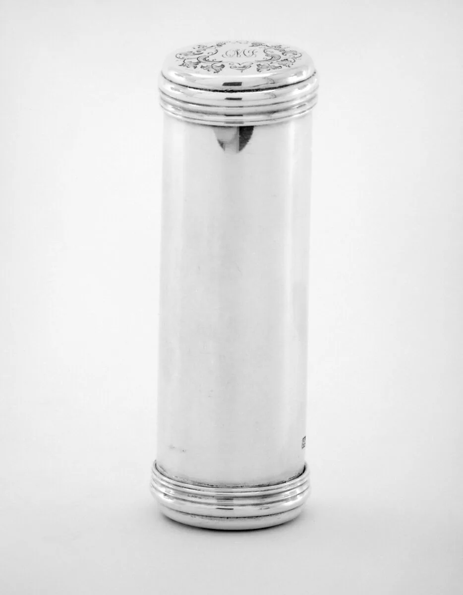 Tube for shaving-stick soap with cover (part of a set) — Johann Bernhard Hertz (Hentz)