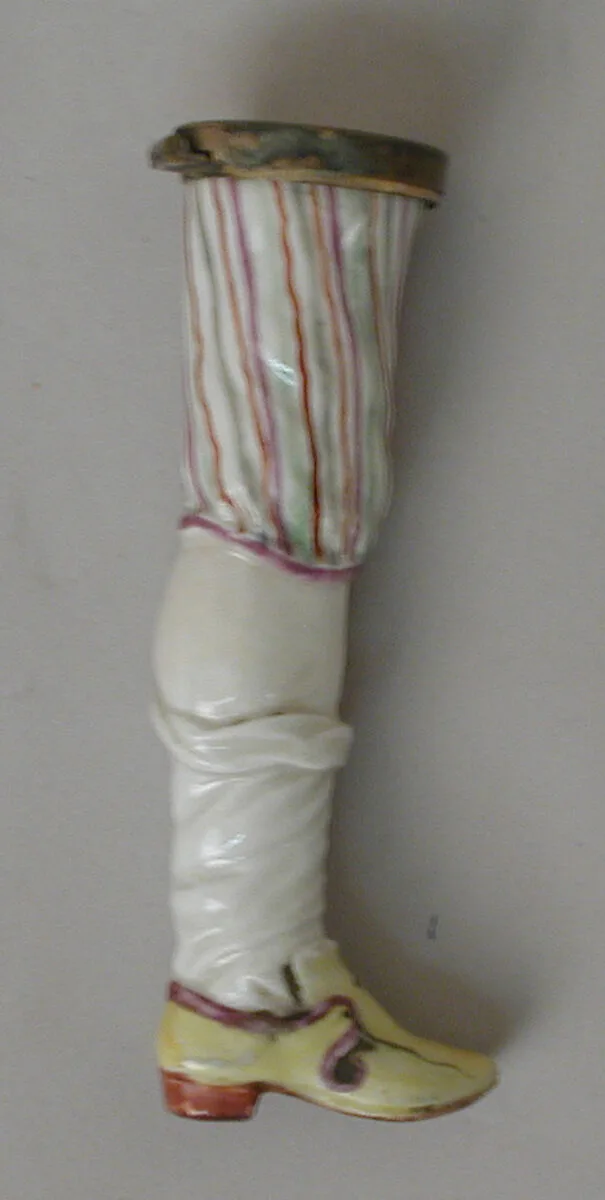 Étui in the form of a man's leg — Höchst Manufactory