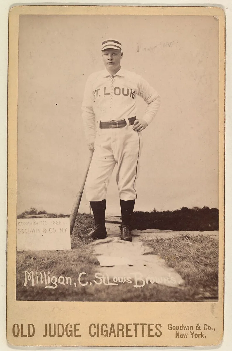 Milligan, Catcher, St. Louis Browns, from the series Old Judge Cigarettes — Goodwin & Company