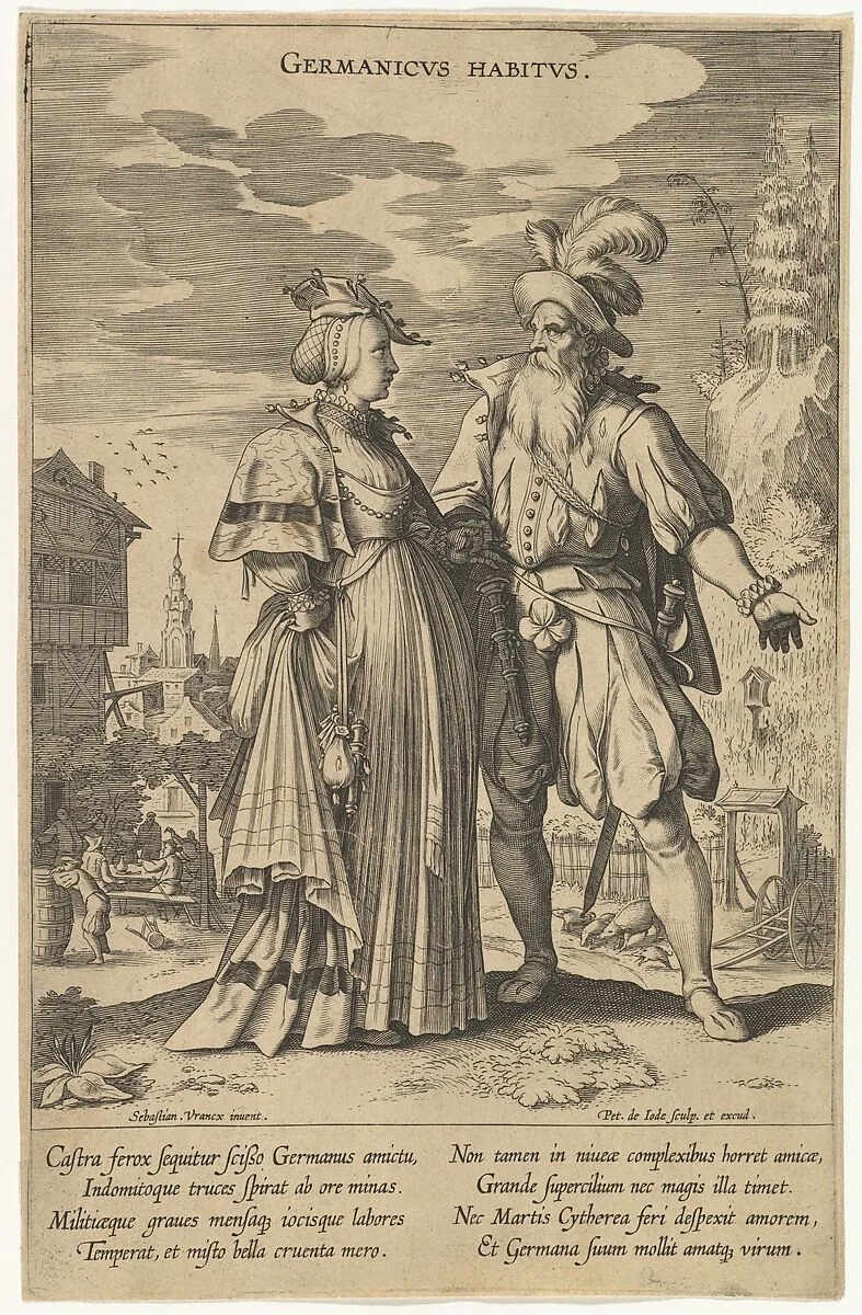 Germanicus Habitus, from Fashions of Different Nations — Pieter de Jode I|Sebastiaen Vrancx|Pieter de Jode I