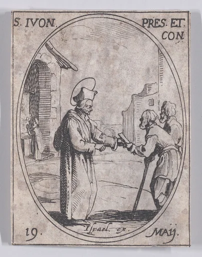 S. Yves, prêtre et confesseur (St. Ivo, Priest and Confessor), May 19th, from "Les Images De Tous Les Saincts et Saintes de L'Année" (Images of All of the Saints and Religious Events of the Year)