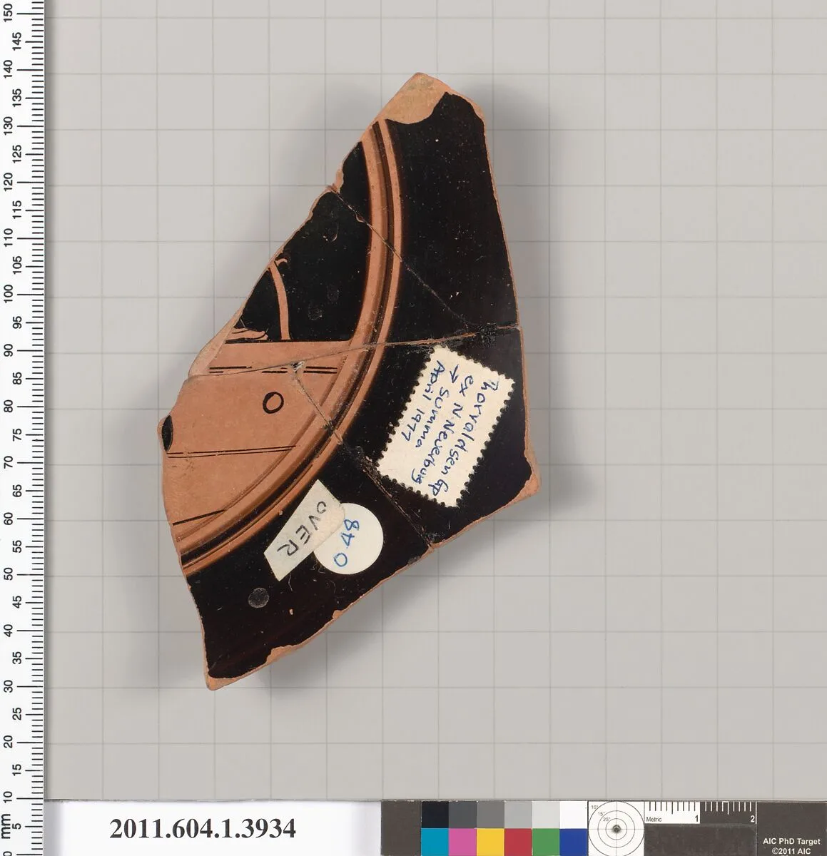Terracotta fragment of a kylix (drinking cup) — Thorvaldsen Group