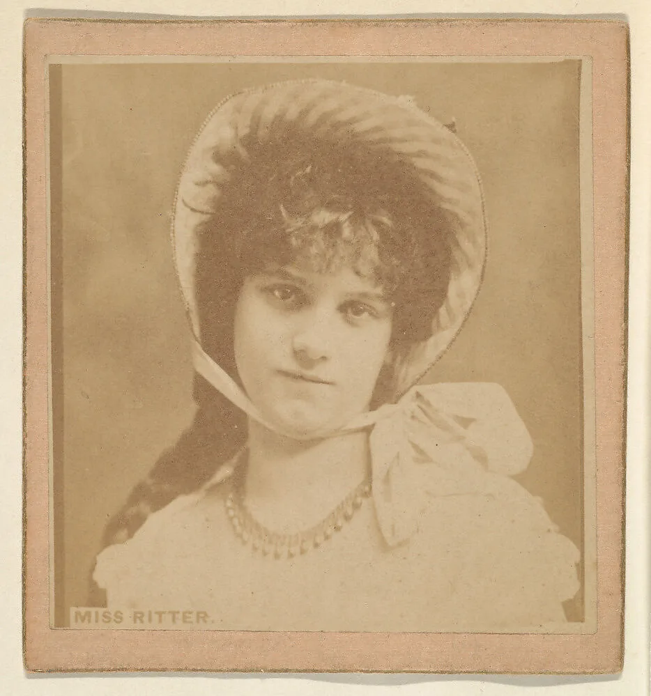 Miss Ritter, from the Actresses series (N246), Type 2, issued by Kinney Brothers to promote Sporting Extra Cigarettes — Kinney Brothers Tobacco Company