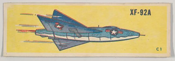 XF-92A, collector card from the Airplanes series (D4), issued by the General Baking Company — General Baking Company