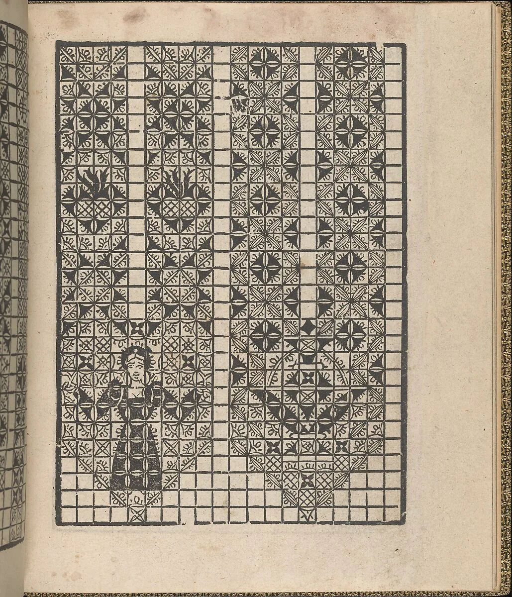 Giardineto novo di punti tagliati et gropposi per exercitio & ornamento delle donne (Venice 1554), page 9 (recto) — Lloyd, Wallis & Lloyd|Matteo Pagano