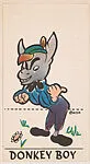 Donkey Boy, bakery insert card from the Pinocchio Circus Performers series (D64) — Walt Disney Productions