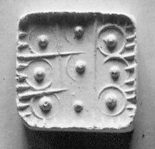 Ridge-handled thin rectangular plaque seal