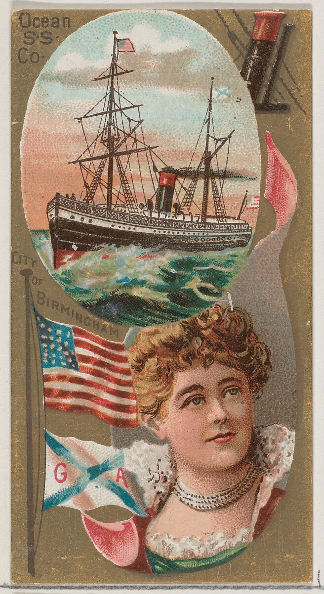 Ocean Steamship Company, from the Ocean and River Steamers series (N83) for Duke brand cigarettes — W. Duke, Sons & Co.