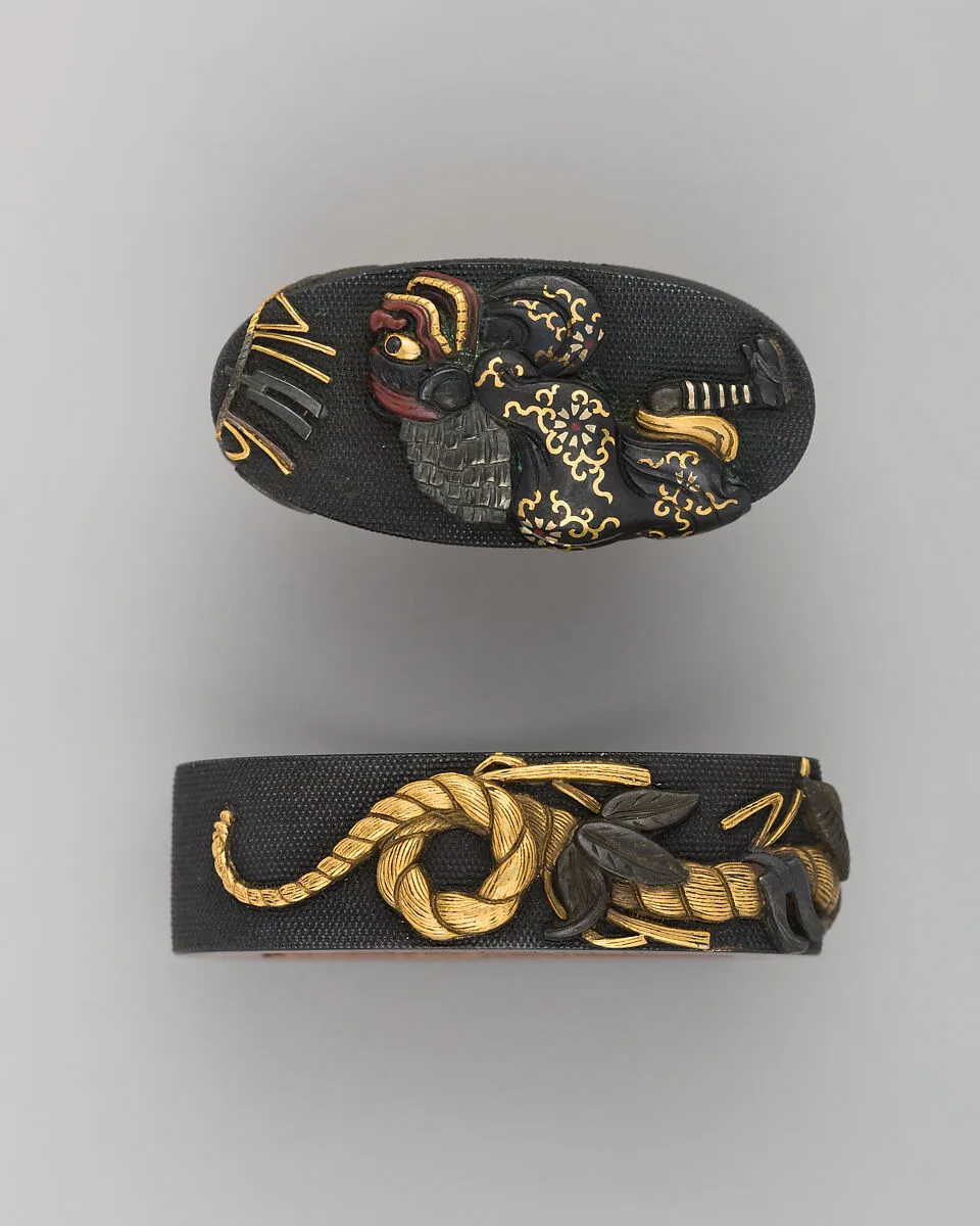 Sword-Hilt Collar and Pommel (Fuchigashira) — Unknown