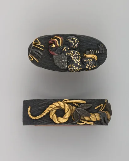 Sword-Hilt Collar and Pommel (Fuchigashira)