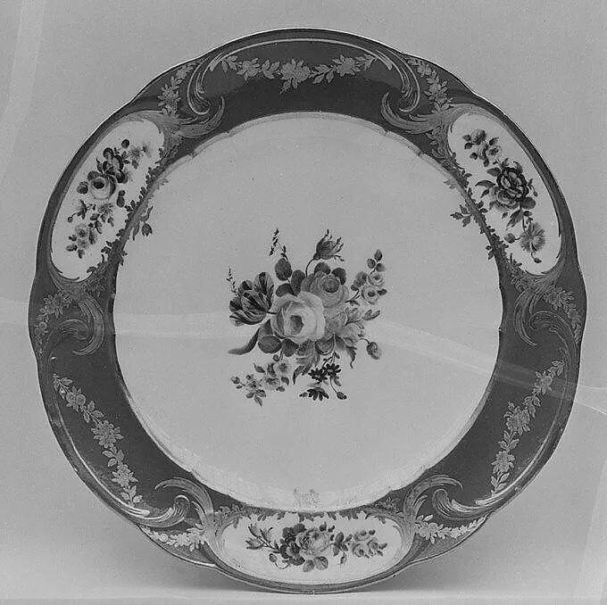 Plate (Assiette à palmes) (1 of 102) (part of a service) — Sèvres Manufactory|Jacques-François Micaud