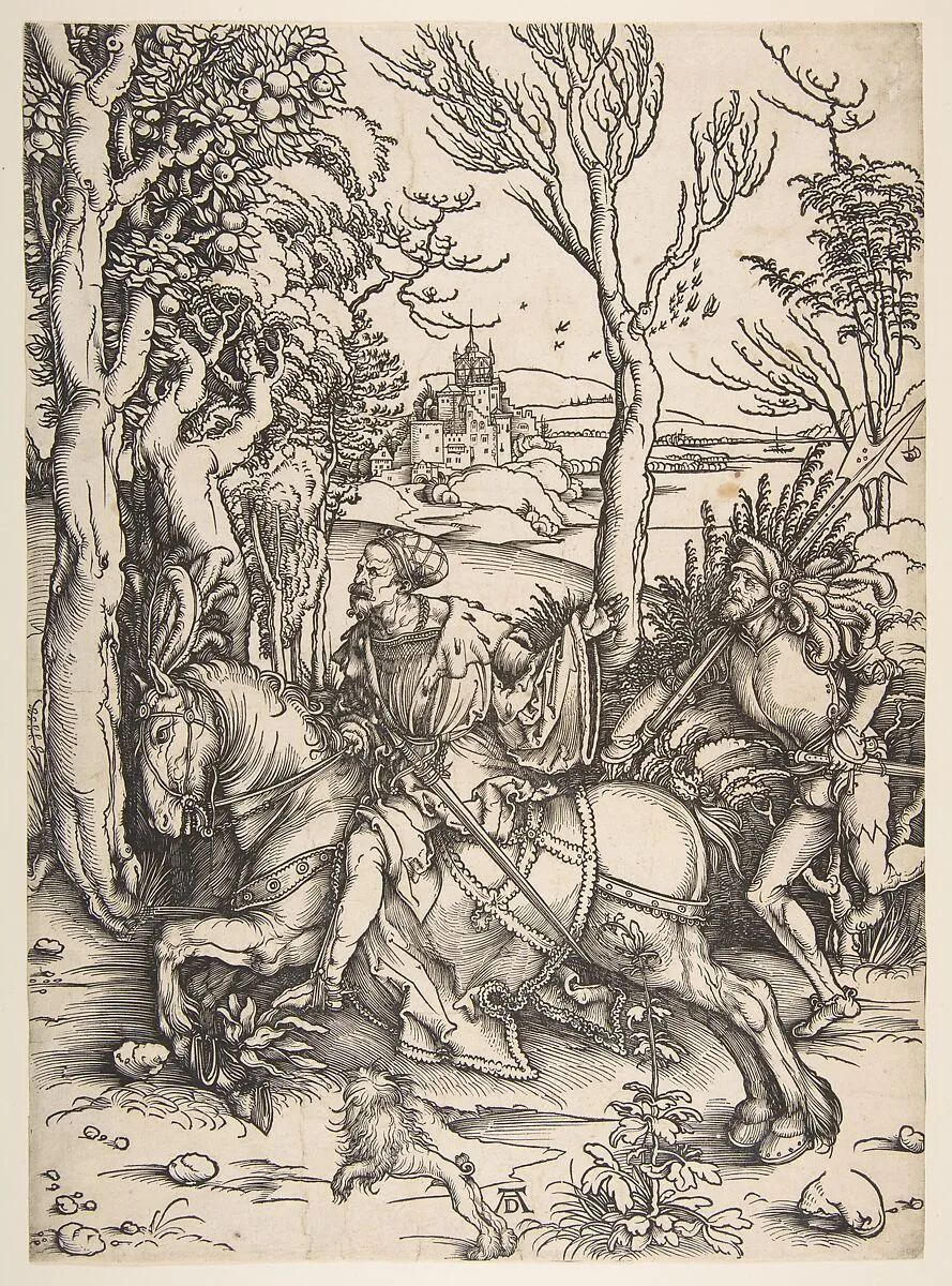 The Knight and Man-at-arms — Albrecht Dürer