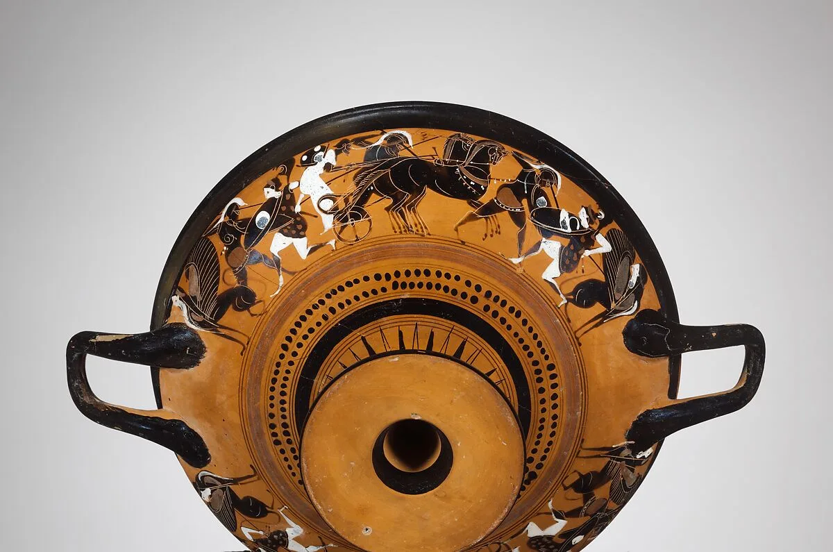 Terracotta kylix: Droop cup (drinking cup) — Group of Rhodes 12264