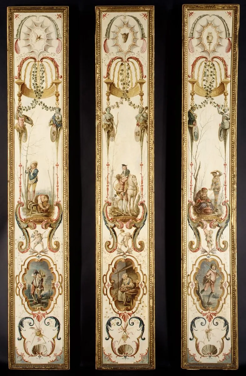 March and April (part of a set illustrating the months of the year) — Antoine Watteau
