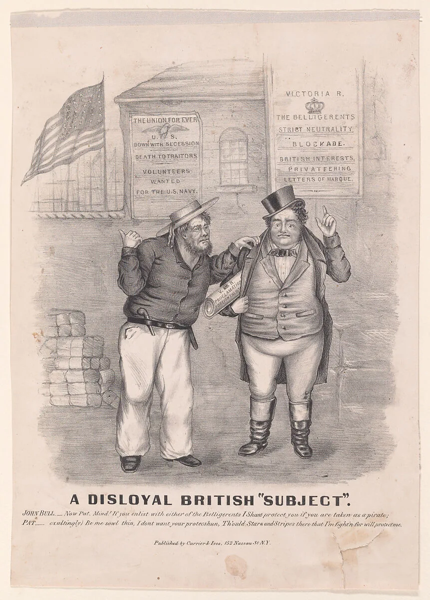 Disloyal British "Subject" — Currier & Ives