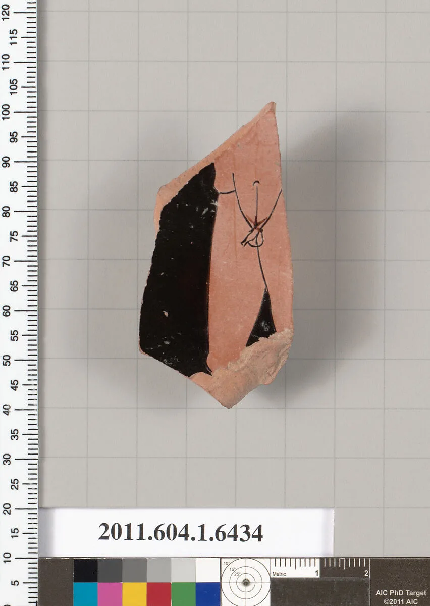 Terracotta fragment of a kylix (drinking cup) — Antiphonic