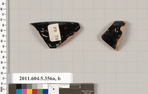 Terracotta rim fragments of kylikes (drinking cups)