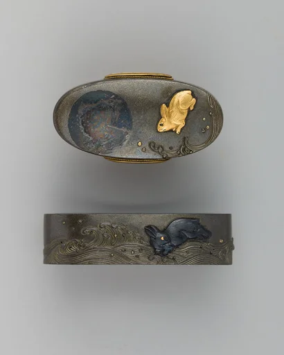 Sword-Hilt Collar and Pommel (Fuchigashira)