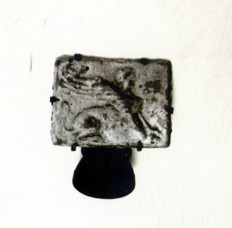 Glass plaque with sphinx — Unknown