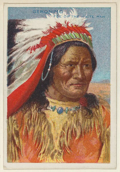 Geronimo, Foe of the White Man, from the "Heroes of History" series (T68), issued with Miners Extra Smoking Tobacco, Natural Leaf Scrap, and Royal Bengals Little Cigars — Geronimo (Goyaalé)|Royal Bengals Little Cigars