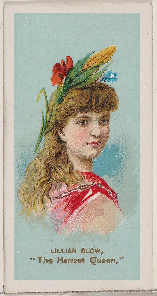 Lillian Blow as "The Harvest Queen," from the series Fancy Dress Ball Costumes (N73) for Duke brand cigarettes — W. Duke, Sons & Co.|Knapp & Company