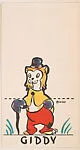 Giddy, bakery insert card from the Pinocchio Circus Performers series (D64) — Walt Disney Productions