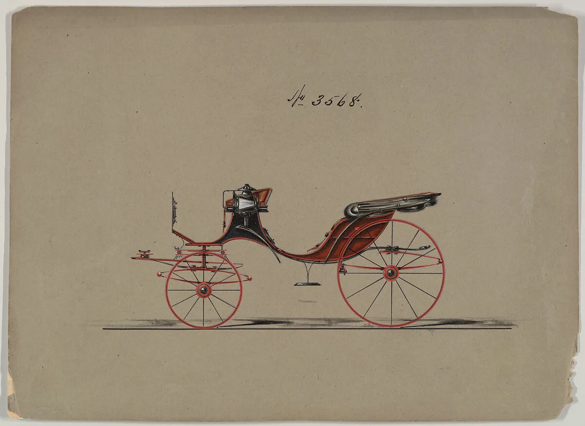 Design for Cabriolet or Victoria, no. 3568 — Brewster & Co.
