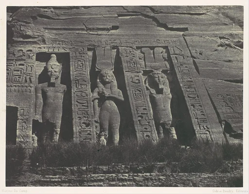 Nubie. Ibsamboul. Partie septentrionale du Spéos d'Hathor