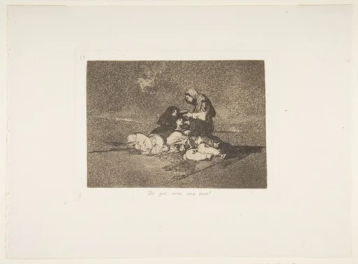 Plate 59 from "The Disasters of War" (Los Desastres de la Guerra): 'What is the use of a cup?' ( De qué sirve una taza?)