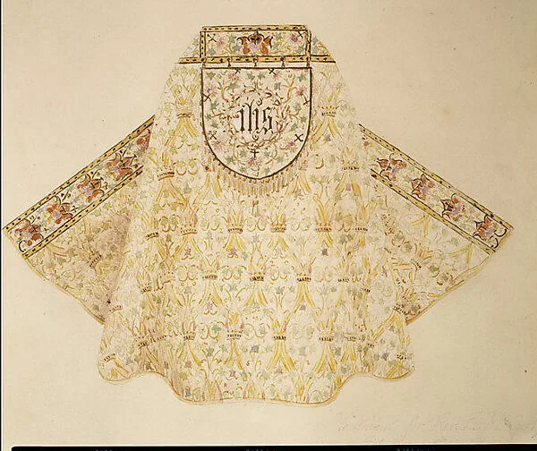 Design for vestment — Louis C. Tiffany|Tiffany Glass and Decorating Company|Tiffany Studios