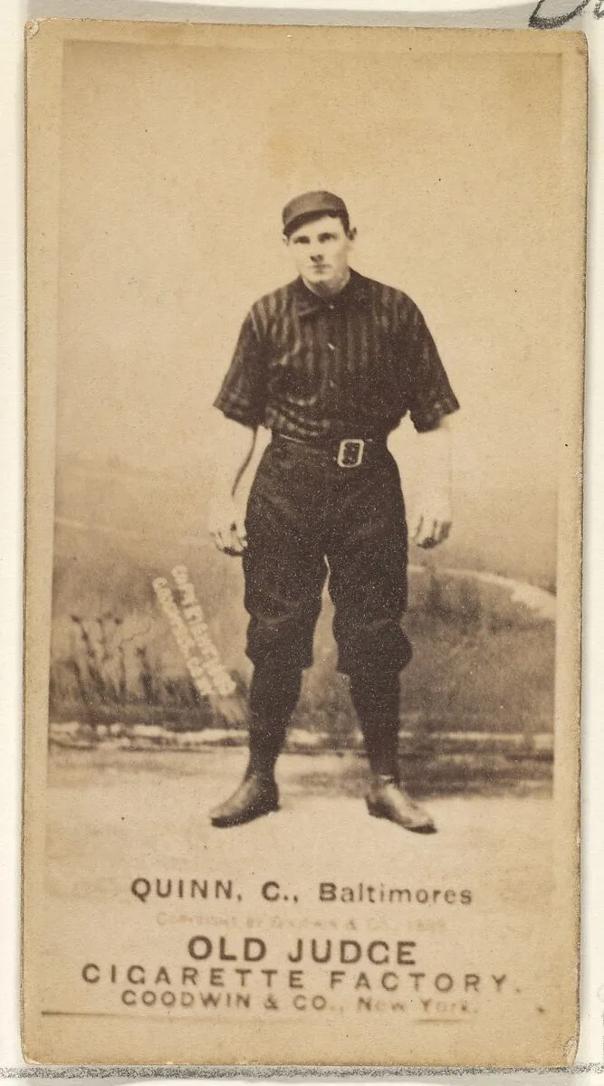 Quinn, Catcher, Baltimore Orioles, from the Old Judge series (N172) for Old Judge Cigarettes — Goodwin & Company