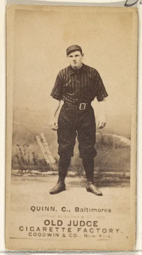Quinn, Catcher, Baltimore Orioles, from the Old Judge series (N172) for Old Judge Cigarettes