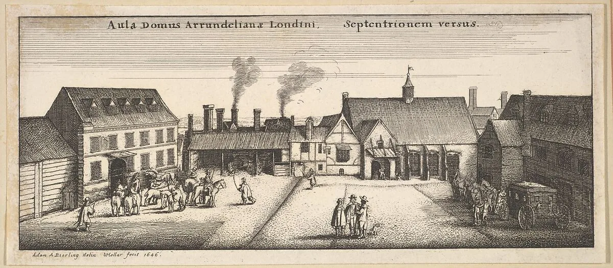 Arundel House from the North (copy) — Wenceslaus Hollar