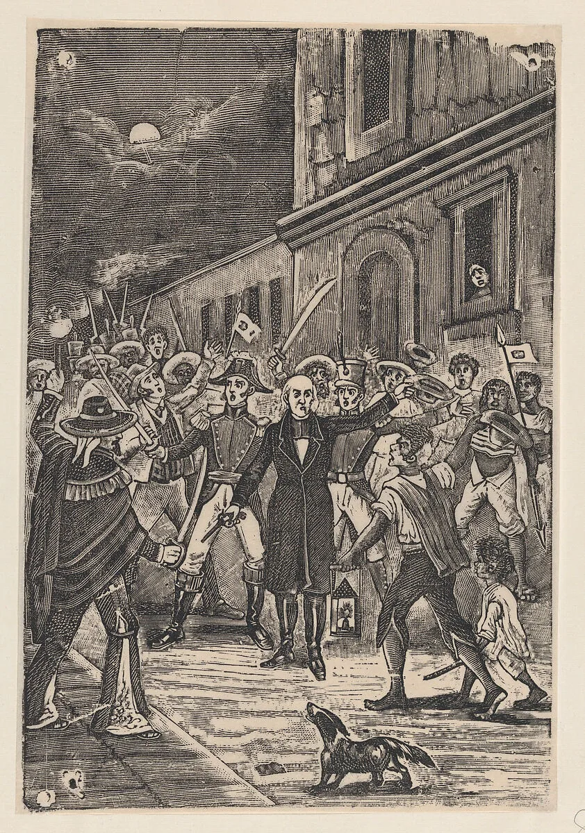 A group of men with weapons issuing a cry for independence — José Guadalupe Posada