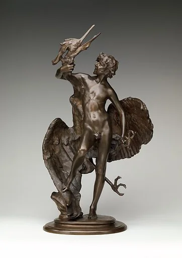 Young Faun with Heron
