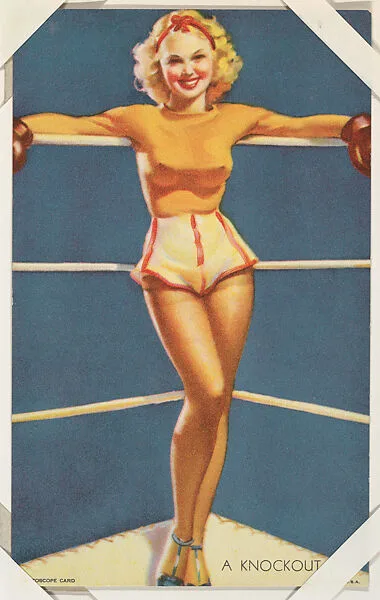 A Knockout from Glamour Girls series (W424) — International Mutoscope Reel Company