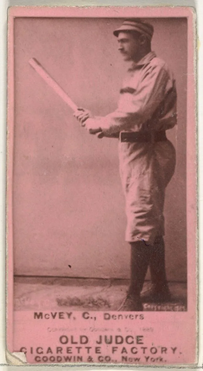 George W. McVey, Catcher, Denver, from the Old Judge series (N172) for Old Judge Cigarettes — Goodwin & Company