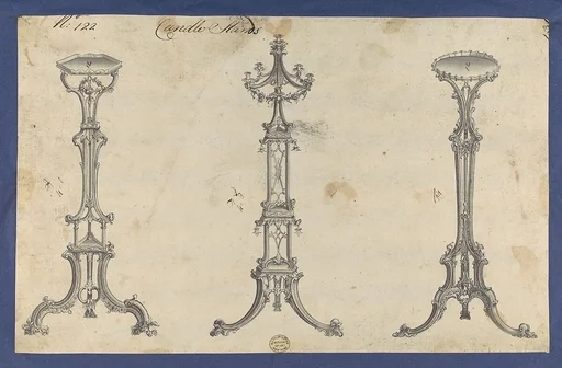 Candle Stands, in Chippendale Drawings, Vol. I