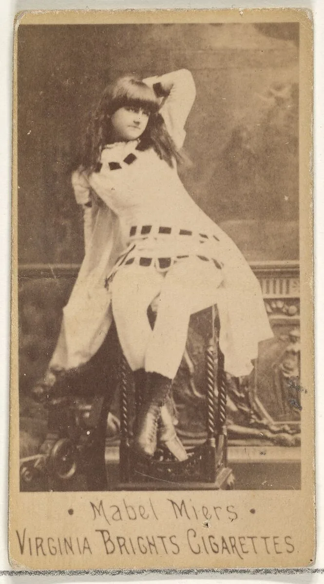 Mabel Miers, from the Actors and Actresses series (N45, Type 1) for Virginia Brights Cigarettes — Allen & Ginter