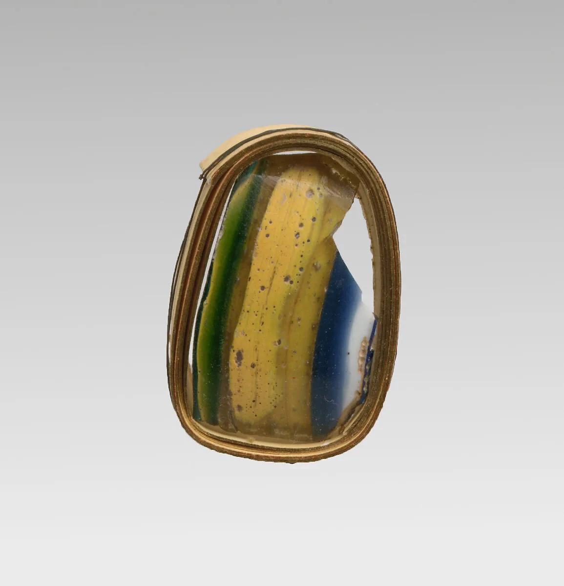 Glass mosaic fragment — Unknown