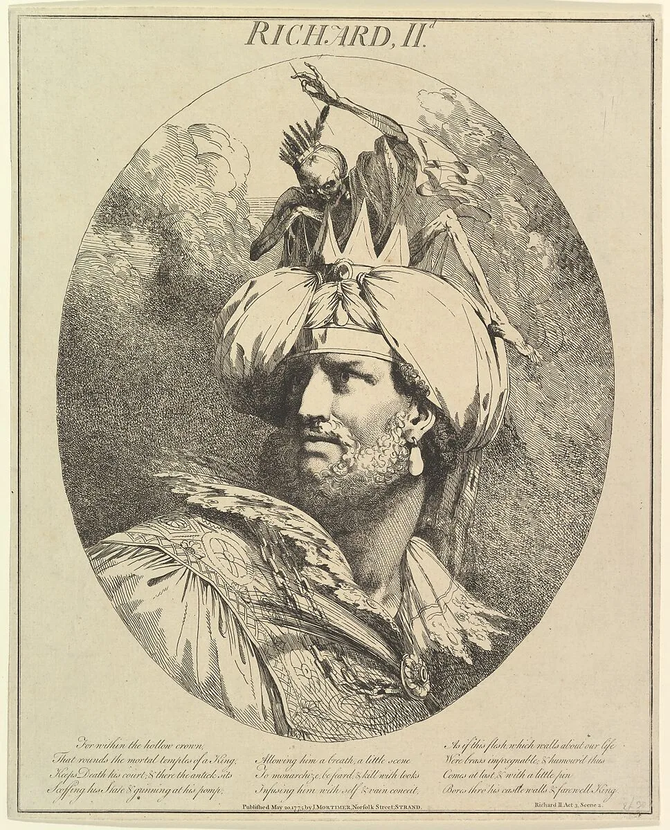 Richard II (from "Twelve Characters from Shakespeare") — John Hamilton Mortimer|William Shakespeare