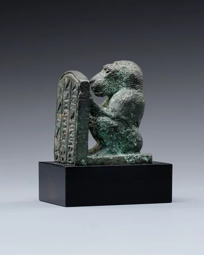 Baboon holding an inscribed stela dedicated to Iretherukhef