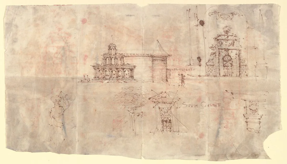 Studies of Architectural Motifs — Anonymous, French, 18th century