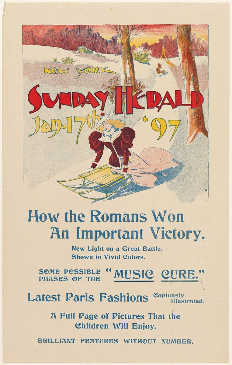 New York Sunday Herald: January 17th — Anonymous, American, 19th century