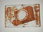 [Rusted Metal Sign: "Lucky Strike" Cigarettes]