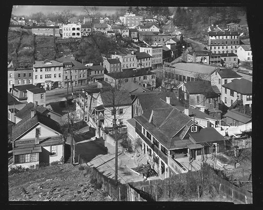 [Main Street and Houses on Hillside, Ossining, New York?]