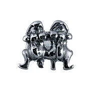 Cast Gold Double Frog Pendant