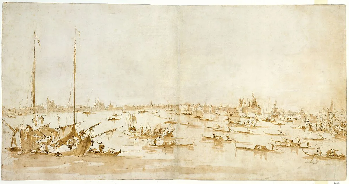 Panaromic View of the Bacino di San Marco, Looking up the Giudecca Canal — Francesco Guardi