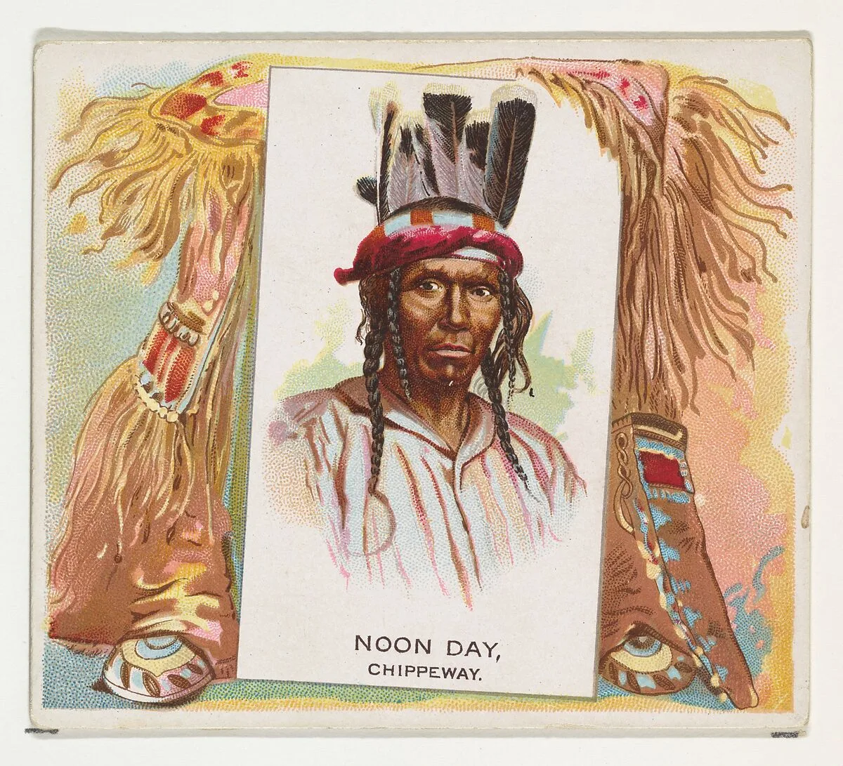 Noon Day, Chippeway, from the American Indian Chiefs series (N36) for Allen & Ginter Cigarettes — Allen & Ginter