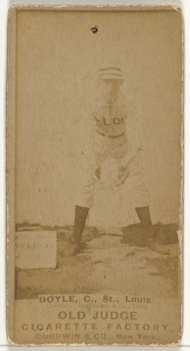 John Anthony "Honest John" Boyle, Catcher, St. Louis Browns, from the Old Judge series (N172) for Old Judge Cigarettes — Goodwin & Company